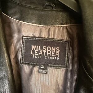 Wilsons Leather Black Jacket with Gray Lining